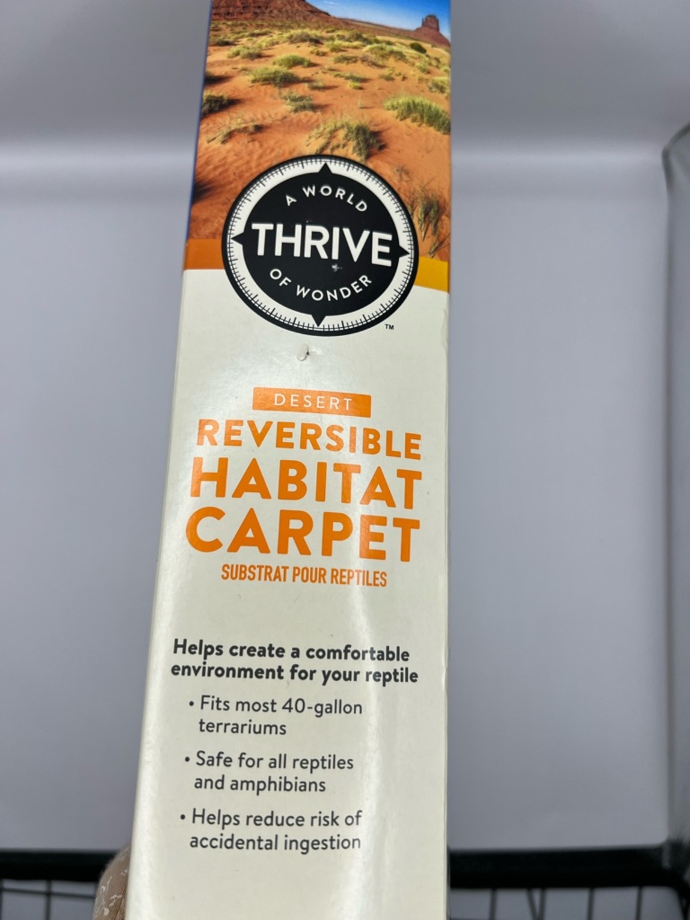 Thrive Reversible Habitat Carpet in Orange and White